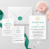 Minimalistische Seashell bruiloft Folie Uitnodiging