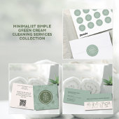 Minimalistische eenvoudige schoonmaakdiensten voor kortingskaartje