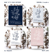 Minimalistische eenvoudige moderne winter Baby Boy Wijn Etiket