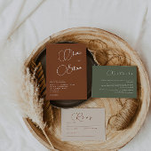 Minimale uitnodiging voor groen huwelijk met Sage