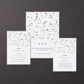 Modern Pattern Terrazzo Place Card Escort Card Plaatskaartje (Personaliseer de collectie van deze zelfstandige maker.)