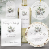 rustieke kerst sneeuwvlokken en dennenappels servet