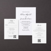 Script QR Code Modern Wedding RSVP Kaartje (Personaliseer de collectie van deze zelfstandige maker.)