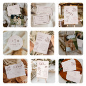 Minimalistische moderne rustieke kalligrafie bruil menu