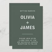 Donkergroen | Minimalistisch Scandi Modern Wedding Menu