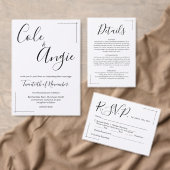 Minimalistisch huwelijksprogramma met Crossed Bord (Personaliseer de collectie van deze zelfstandige maker.)