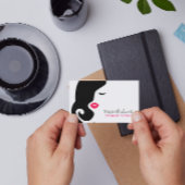 Minimalistische vrouw silhouet zwart schoonheidssa ronde button 5,7 cm