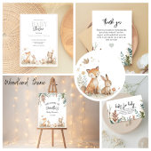 Woodland Animals Baby Shower Cadeaulabel