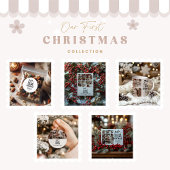 7 Photo Minimialist Our First Christmas Married Keramisch Ornament