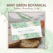 Mintgroene Botanische Cookie Verzorgingsinstructie Bedankkaart