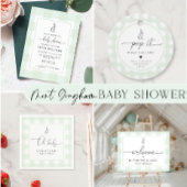 Green Gingham Bunny Books Request Insert Kaart