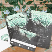 Munt Green Heart Leaf Tree Mason Jar RSVP