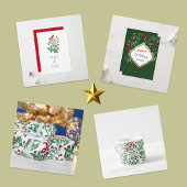 kersttong Mistletoe Waterverf met handbeschilderd Cadeaupapier