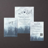 Rustic 10 Tabel Misty Blue Pines Seating Chart Poster (Personaliseer de collectie van deze zelfstandige maker.)