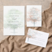 Mistige boom bruiloft uitnodiging (Personaliseer de collectie van deze zelfstandige maker.)