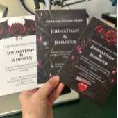 Eternal Night Gothic Vampire Wedding Dark Romance  RSVP Kaartje