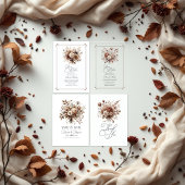 Neutrale Bloom Mocha Mousse Bloemachtige Bruilofts Save The Date