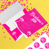 Modern Strand Geel Roze Script 16e verjaardag Spandoek