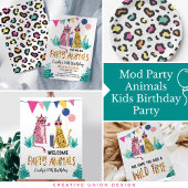 Verjaardagsfeest van Mod Party Animals Kind Servet