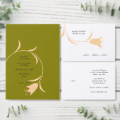 MOD PERZIK & OLIJFTULP TROUWUITNODIGING KAART (Personaliseer de collectie van deze zelfstandige maker.)