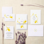 MOD YELLOW TULP WEDDING KAART (Personaliseer de collectie van deze zelfstandige maker.)