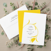 MOD YELLOW TULP WEDDING MENU (Personaliseer deze collectie van deze onafhankelijke maker. Test)