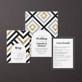 Modern Geometric Wedding Kaart (Personaliseer de collectie van deze zelfstandige maker.)