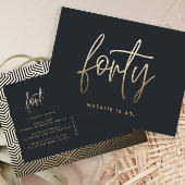 Moderne 40e verjaardag, eenvoudig stijlvol elegant bier etiket