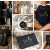 Moderne 60e verjaardag eenvoudig stijlvol elegant  bedankzakje