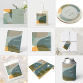 Moderne Abstracte Kunst Groene Sage Blauwgroen Uni Save The Date