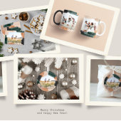 Moderne abstracte groene volledige aftapklep 1 fot feestdagenkaart