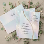 Modern Abstract iriserend huwelijksprogramma Programmakaart (Personaliseer deze collectie van deze onafhankelijke maker. Test)