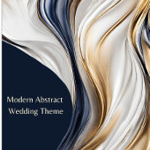 Thank You-Modern Abstract -Blue White Gold- Kaart