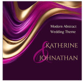 Moderne Trouwtafel Decor-Paarse Fuchsia en Goud Servet