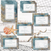 Modern Beach Abstract Weddenschap Kaart