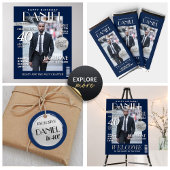 Custom Magazine Hoesje, Moderne Verjaardagsportret Poster