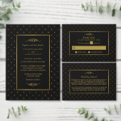 Modern Black & Gold Foil-effect Weddenschap Kaart (Personaliseer de collectie van deze zelfstandige maker.)
