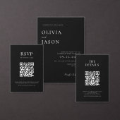 Moderne zwart-wit minimale bruiloft save the date (Personaliseer de collectie van deze zelfstandige maker.)