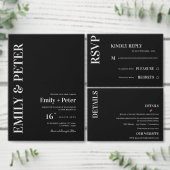 Moderne hedendaagse bruinbruine weddenschap save the date (Personaliseer de collectie van deze zelfstandige maker.)