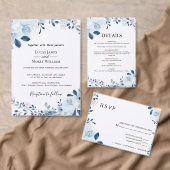 Moderne Blauwe Franse Bloemen Huwelijk Hand Fan Handwaaier (Personaliseer de collectie van deze zelfstandige maker.)