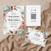 RSVP-kaarten voor moderne Blue Roos Designer RSVP Kaartje (Personaliseer de collectie van deze zelfstandige maker.)