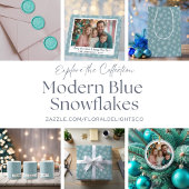 Blauwe Snowflake kerststaart Grote Kerstsok