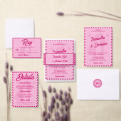 Modern Blush Pink Chevron Stripe Wedding Welcome Spandoek (Personaliseer de collectie van deze zelfstandige maker.)