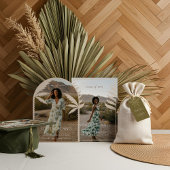 Boho Retro Tropical Palm Tree Afstuderen Foto Acryl Bord