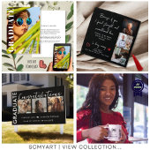 Chique Zwart en Gouden Folie Foto Graduation Party Folie Uitnodiging