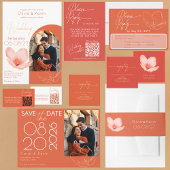 Crème roze met oranje tekst retouradres etiket