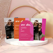 Deets Modern Minimale Roze Magenta Fun Retro Informatiekaartje