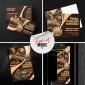 Moderne bruine bakkerij brood winkel bakken Cateri Flyer