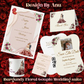 Elegant Floral Wedding Couple Coffee Mug Mok
