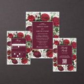 Moderne Bourgondische Waterverf Elegante bruiloft Save The Date (Personaliseer de collectie van deze zelfstandige maker.)